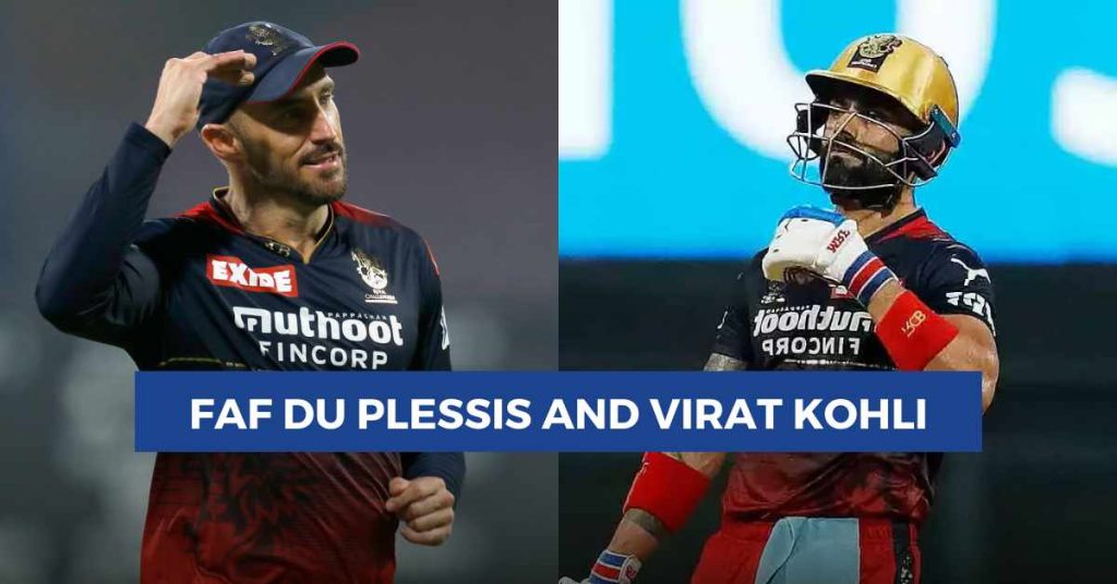 Faf du Plessis and Virat Kohli compressed