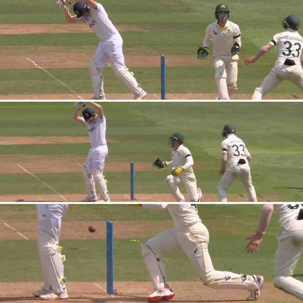 Ashes 2023: Watch as Harry Brook gets dismissed in a weird way against Nathan Lyon in the first test